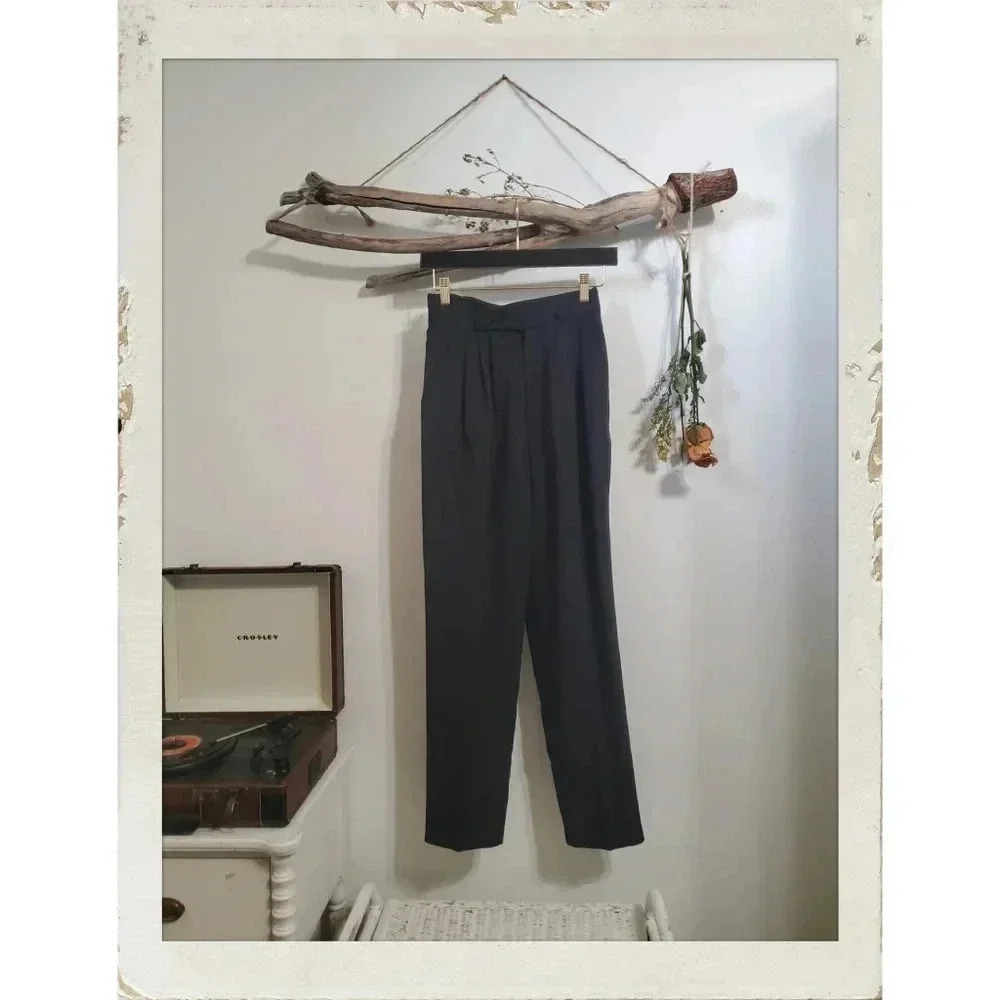 Fundamental Things | Vintage Black Pleaded High Waisted Trouser Dress MOD Pants